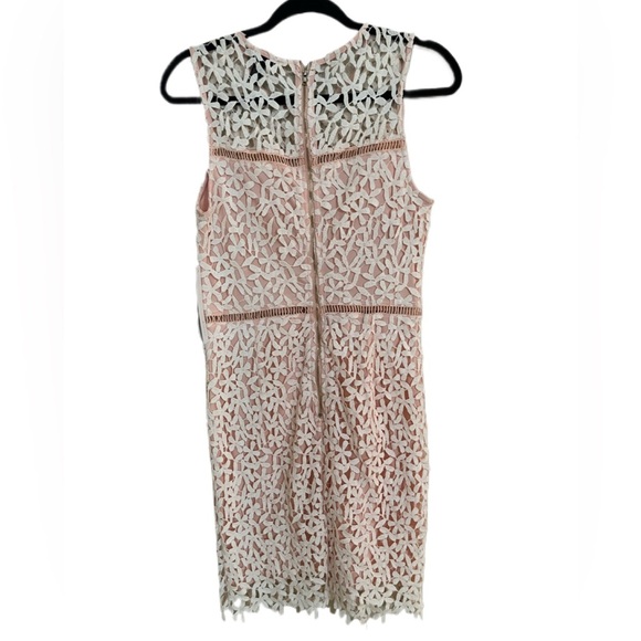 Aqua NWT Floral Lace Dress in blush and white - Picture 3 of 6